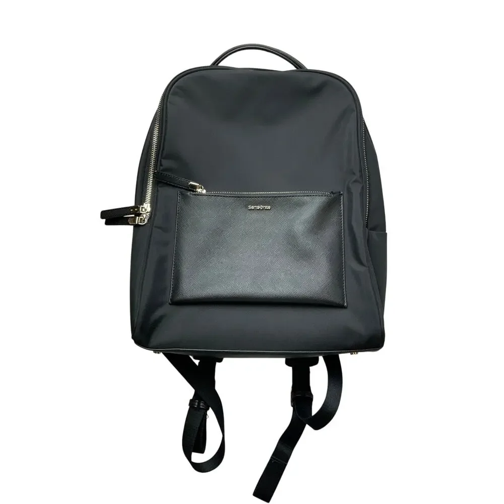 Samsonite Black Laptop Backpack Travel Business Bag Nylon Padded Clean -13-15”